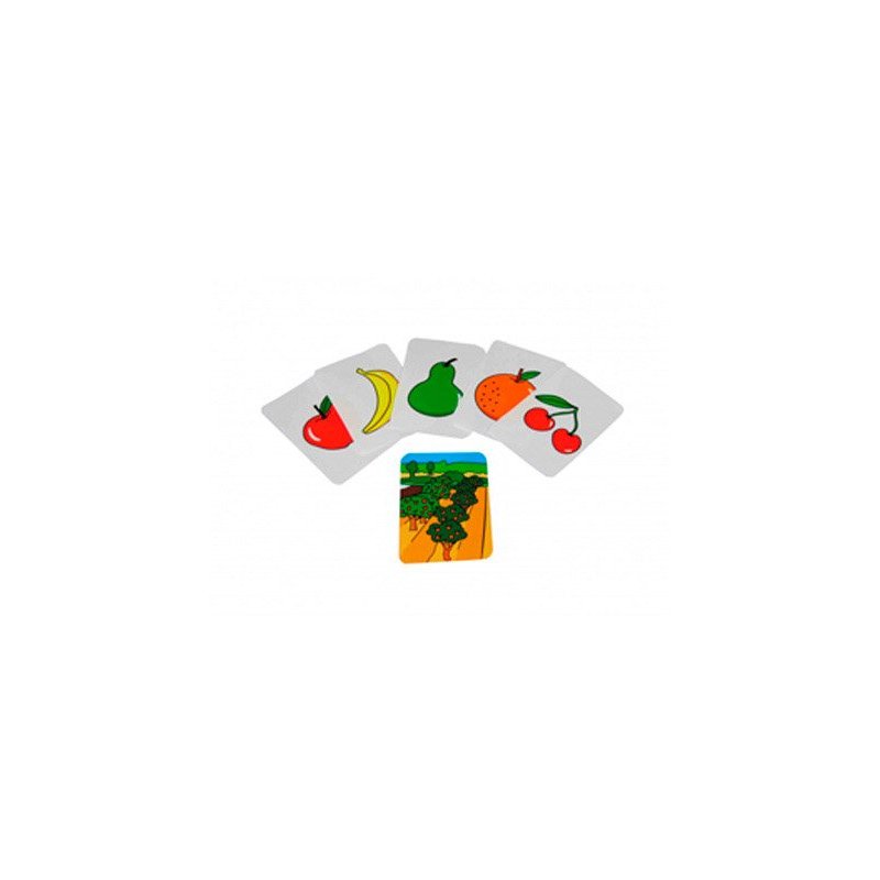 Juego tarjetas henbea comida plastico flexible 12x8.5 cm set 24 unidades