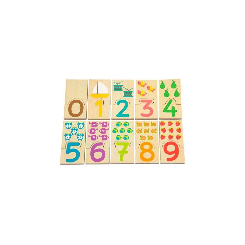 Juego andreutoys insertar numeros 0 al 9 10 piezas 25x20x7,2 cm