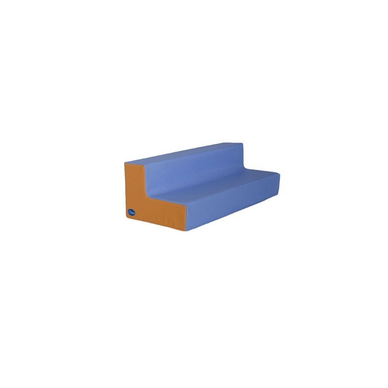Sillon sumo didactic pequeño triple asiento 15 cm celeste   naranja 100x40x30 cm