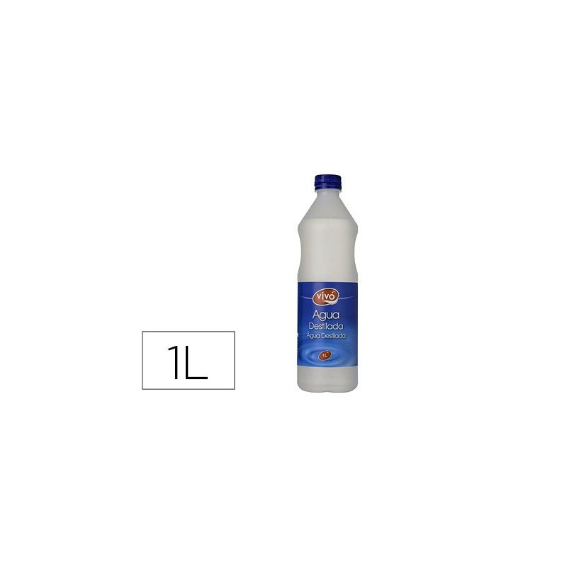Agua destilada vivochef botella 1l