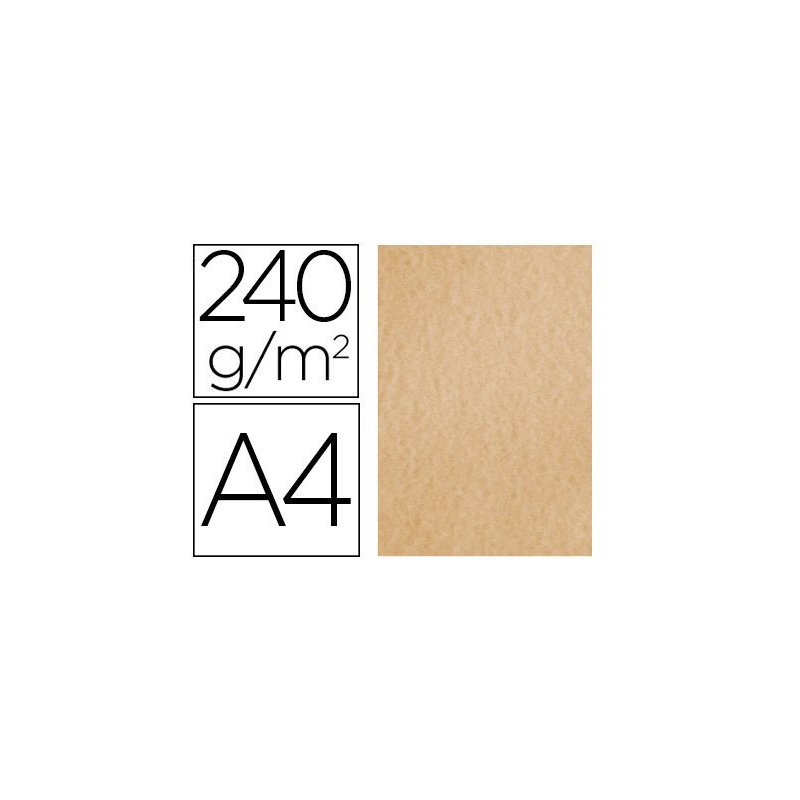 Papel color liderpapel pergamino a4 240g m2 crema pack de 25 hojas