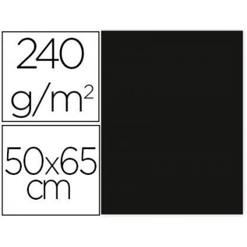 Cartulina liderpapel 50x65 cm 240g m2 negro paquete de 25 unidades