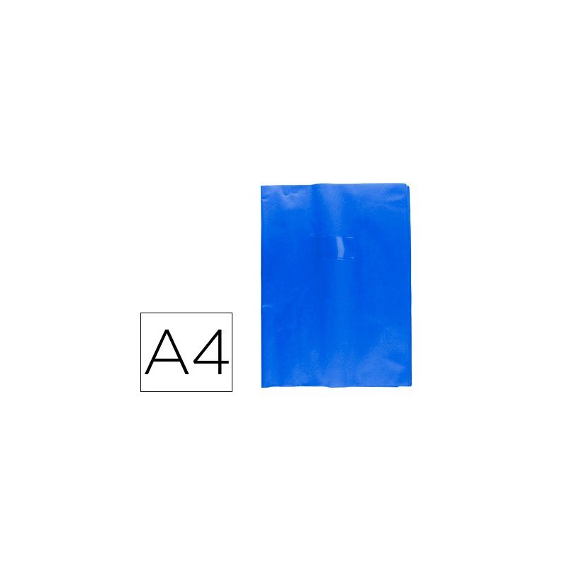 Protector cuaderno clairefontaine con etiqueta din a4 piel en pvc azul victoria