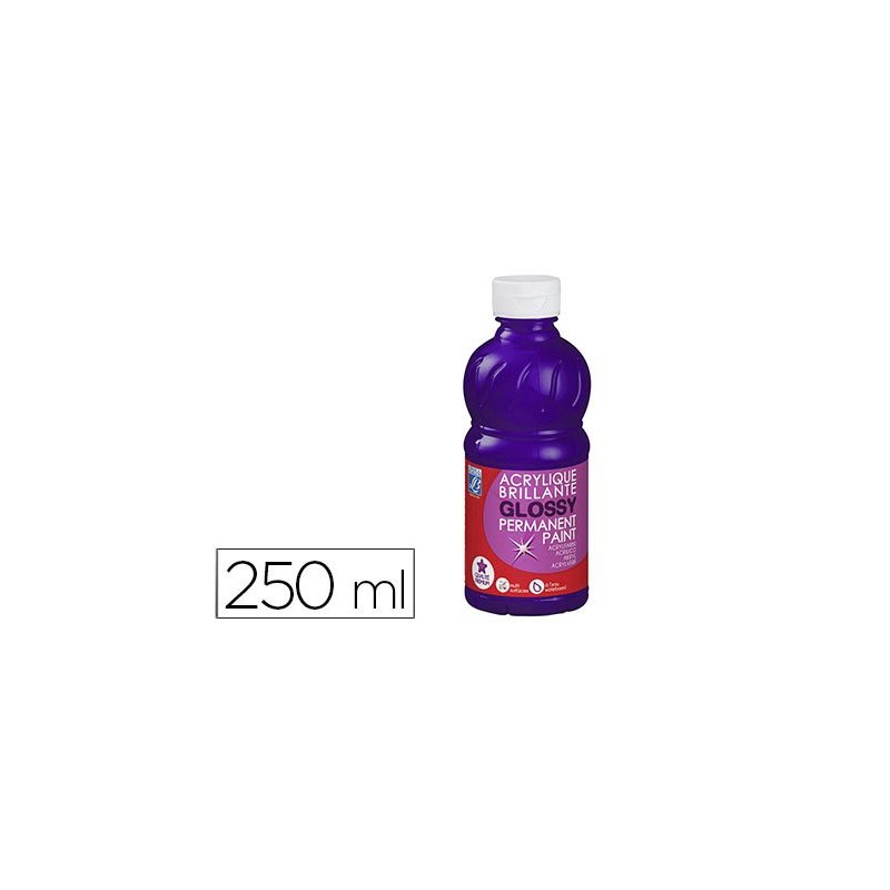 Pintura acrilica l&b brillo violeta bote de 250 ml