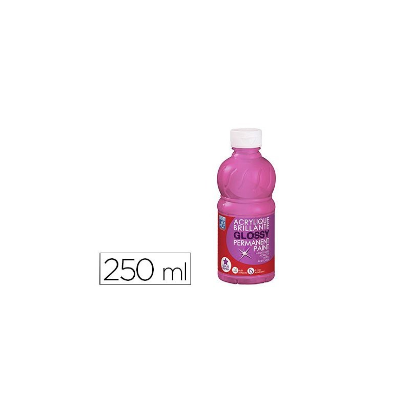 Pintura acrilica l&b brillo rosa chicle bote de 250 ml