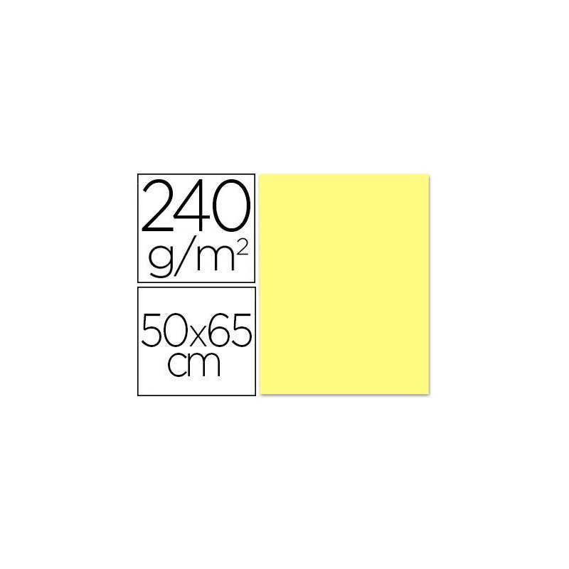 Cartulina liderpapel 50x65 cm 240 g m2 amarillo medio