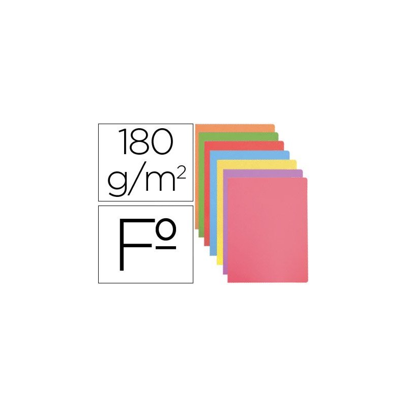 Subcarpeta cartulina gio folio colores pasteles surtidos 180 gr m2 paquete de 50 unidades