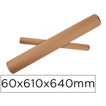 Tubo de carton portadocumento tapa plastico 60x610x640 mm