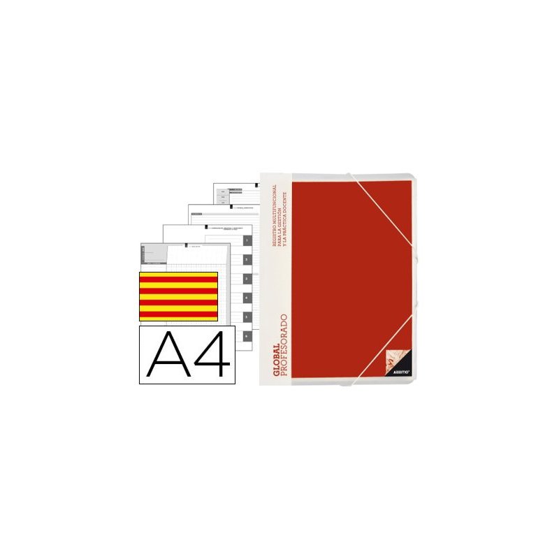 Carpeta global additio a4 con evalucion continua programacion tutoria y reuniones en catalan