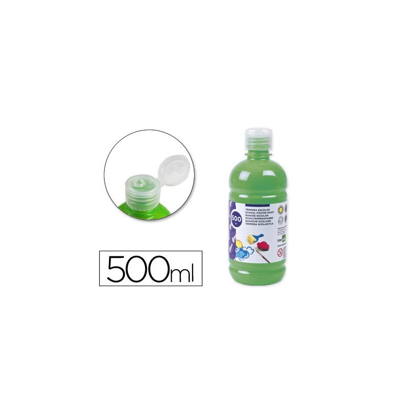 Tempera liquida liderpapel escolar 500 ml verde