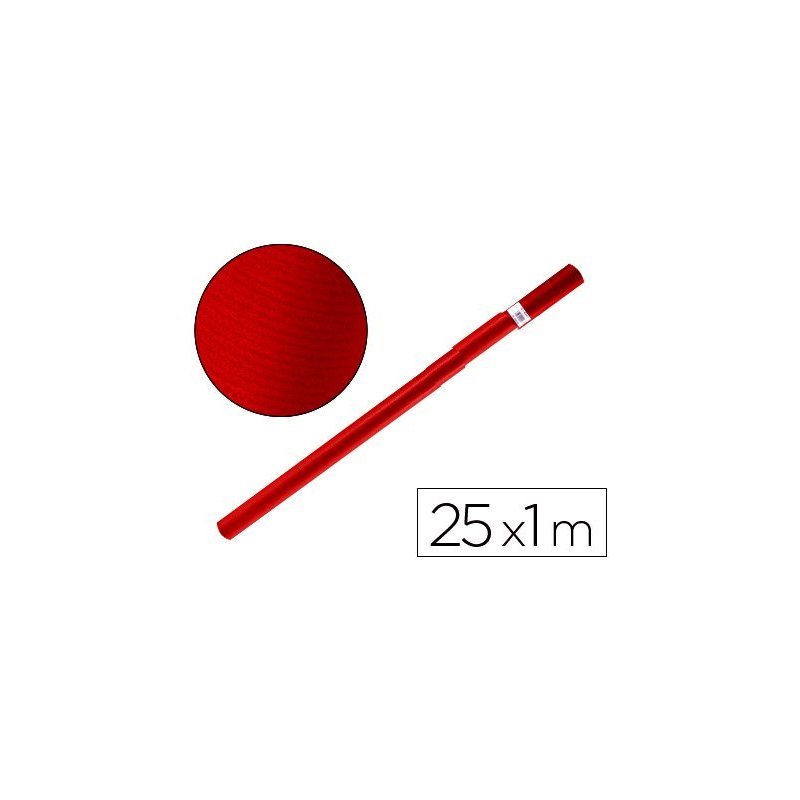Papel kraft liderpapel rojo cherry rollo 25x1 mt
