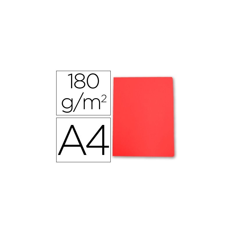 Subcarpeta cartulina gio din a4 rojo pastel 180 g m2