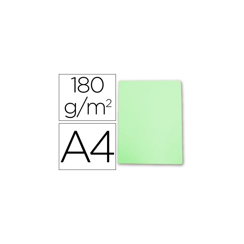 Subcarpeta cartulina gio din a4 verde pastel 180 g m2