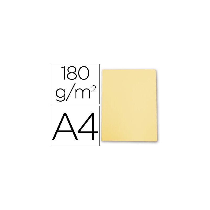 Subcarpeta cartulina gio din a4 amarillo pastel 180 g m2