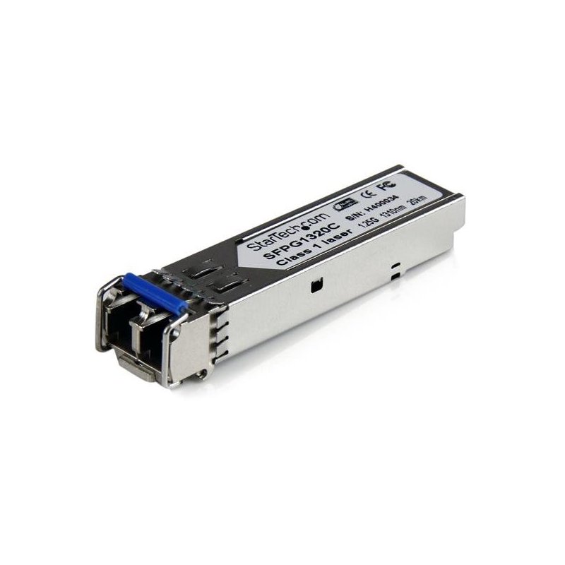 StarTech.com Módulo Transceptor de Fibra Monomodo SFP Gigabit DDM LC Compatible Cisco Mini GBIC - Transceiver - 20km