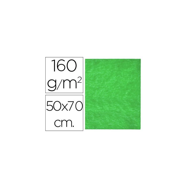 Fieltro liderpapel 50x70cm verde 160g m2