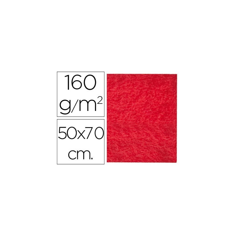 Fieltro liderpapel 50x70cm rojo 160g m2