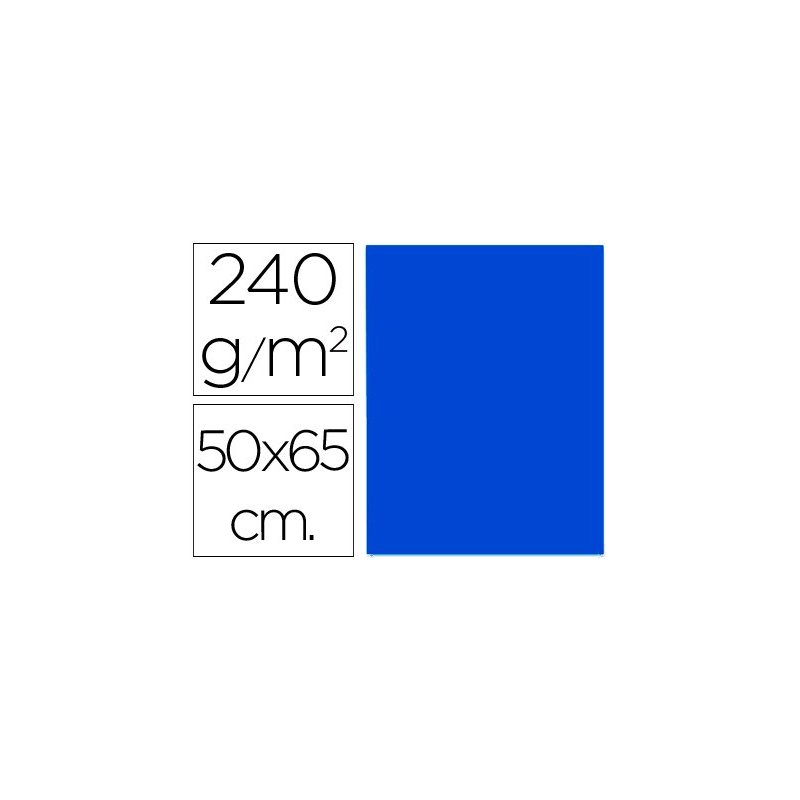 Cartulina liderpapel 50x65 cm 240 g m2 azul zafiro