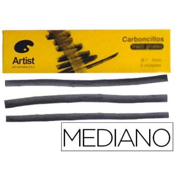 Carboncillo artist medianos 5-6 mm caja de 6 barras