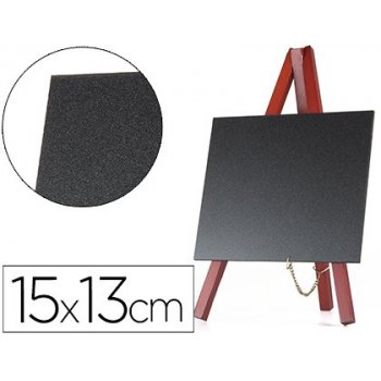 Pizarra negra liderpapel caballete madera superficie para rotuladores tipo tiza 15x13cm juego 3 pizarras