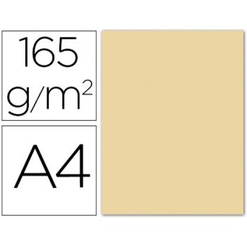 Papel color liderpapel a4 165g   m2 crema paquete de 9
