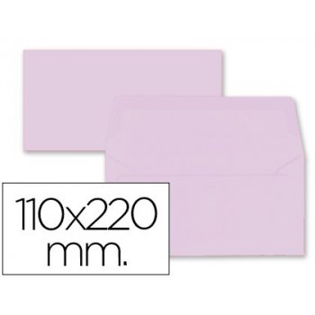 Sobre liderpapel americano rosa palido 110x220 mm 80 gr pack de 9 unidades