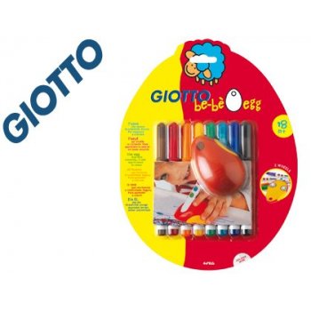 Set giotto be-be egg contiene 8 rotuladores con base de ruedas