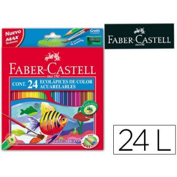 Lapices de colores faber-castell acuarelables c  24 surtidos
