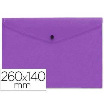 Carpeta liderpapel dossier broche polipropileno tamaño sobre americano 260x140mm violeta