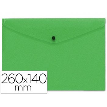 Carpeta liderpapel dossier broche polipropileno tamaño sobre americano 260x140mm verde