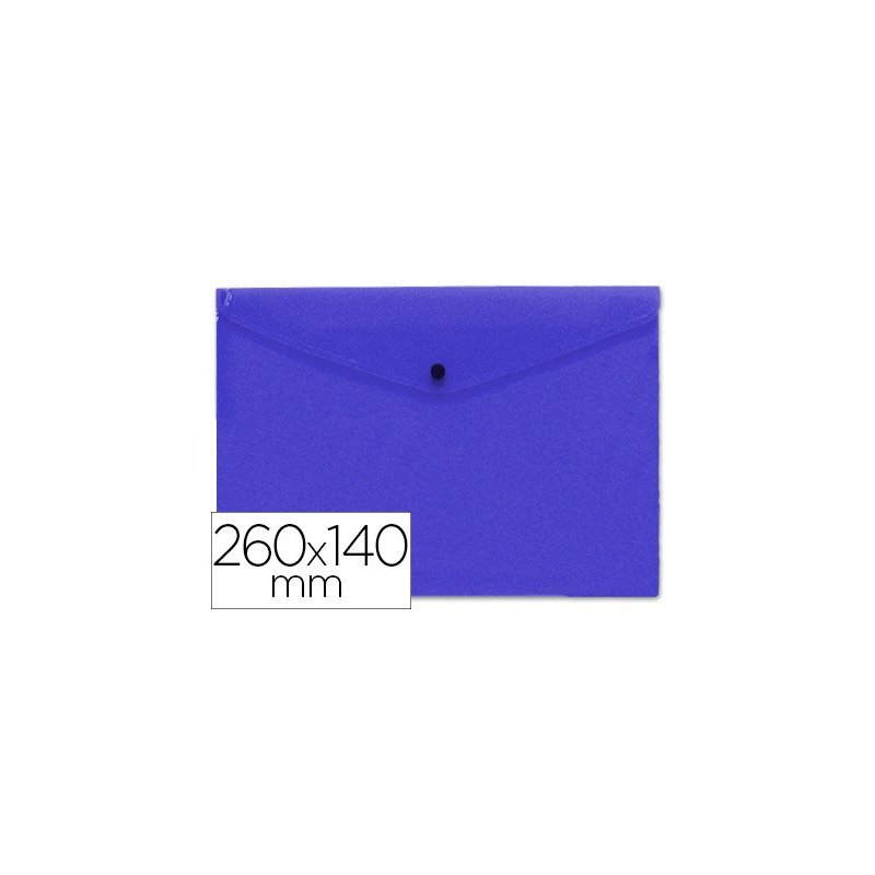 Carpeta liderpapel dossier broche polipropileno tamaño sobre americano 260x140 mm azul