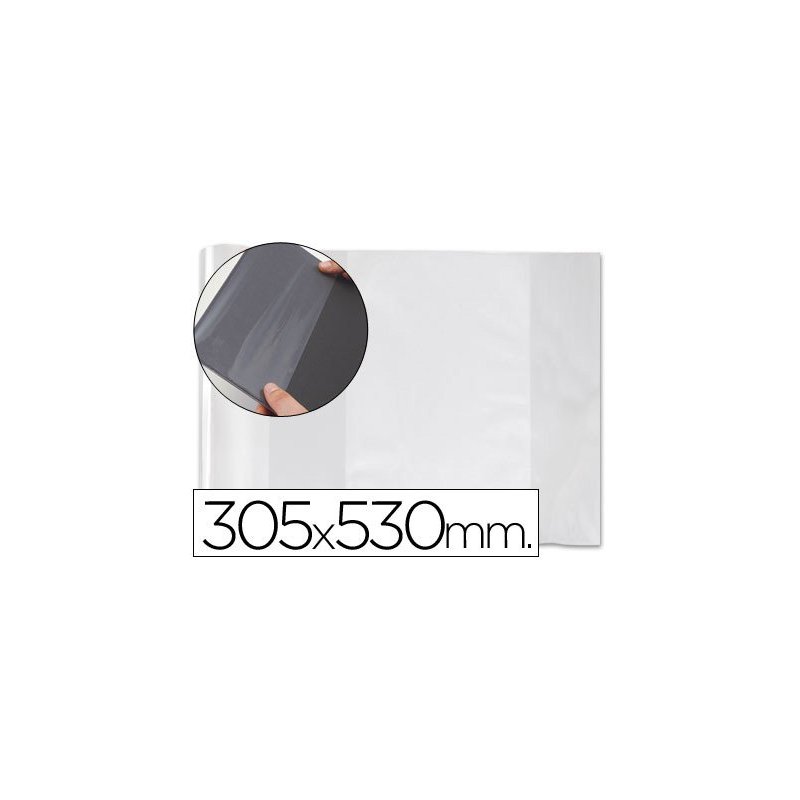 Forralibro pvc con solapa ajustable adhesivo 300x530 mm