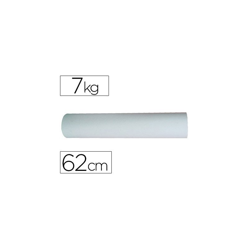 Papel blanco bobina de 62 cm 7 kg