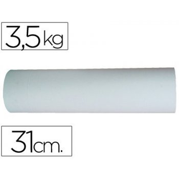 Papel blanco bobina de 31 cm 3,5 kg