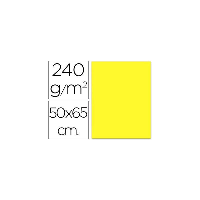 Cartulina liderpapel 50x65 cm 240g m2 amarillo