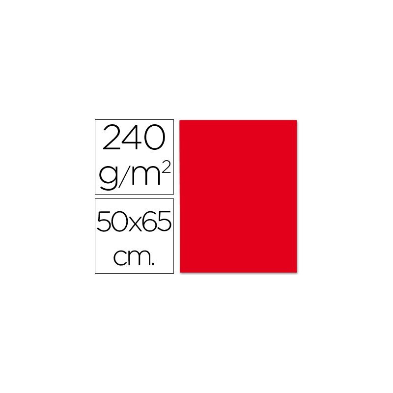 Cartulina liderpapel 50x65 cm 240g m2 rojo