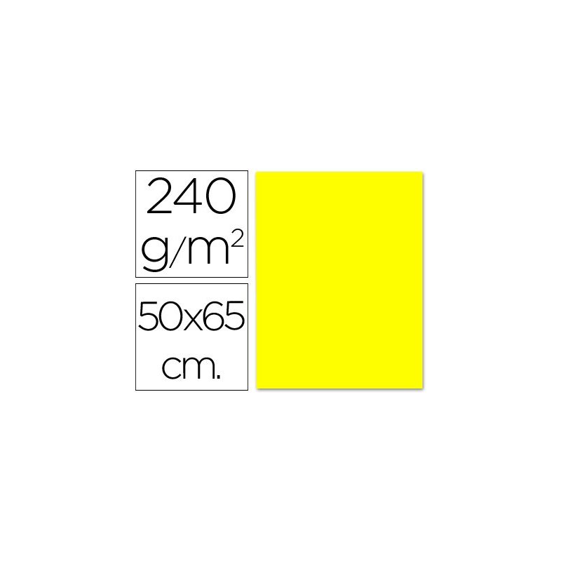 Cartulina liderpapel 50x65 cm 240g m2 amarillo limon