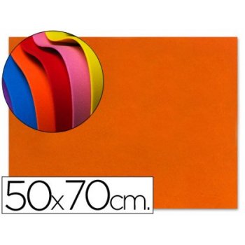 Goma eva liderpapel 50x70cm 60g m2 espesor 1.5mm naranja