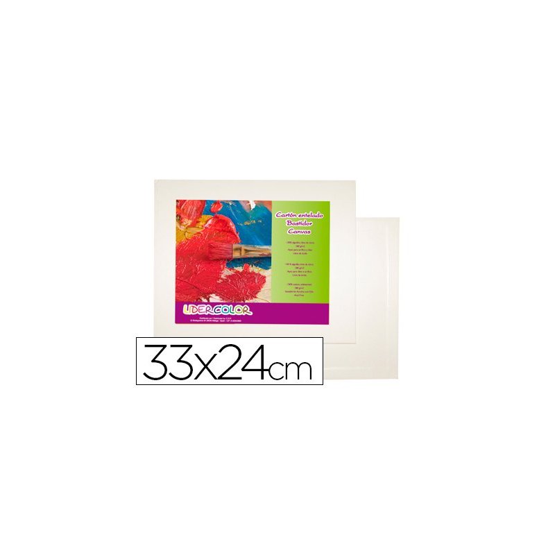 Carton entelado lidercolor 4f 33x24 cm para pintura al oleo y acrilico