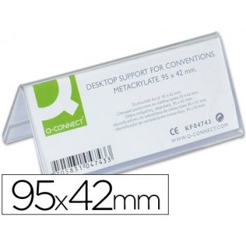 Identificadores sobremesa q-connect metacrilato tamaño 95x42 mm ref.5730