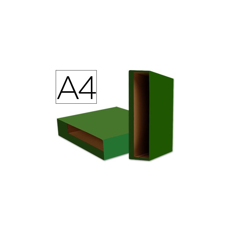 Caja archivador liderpapel color system a4 verde