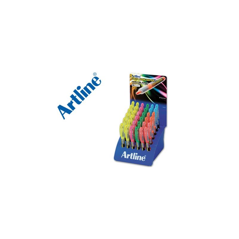 Rotulador artline fluorescente ek-640 punta biselada -expositor de 36 unidades