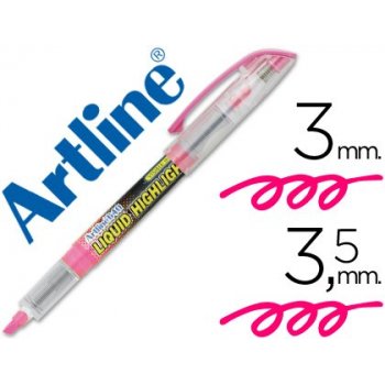 Rotulador artline fluorescente ek-640 rosa -punta biselada