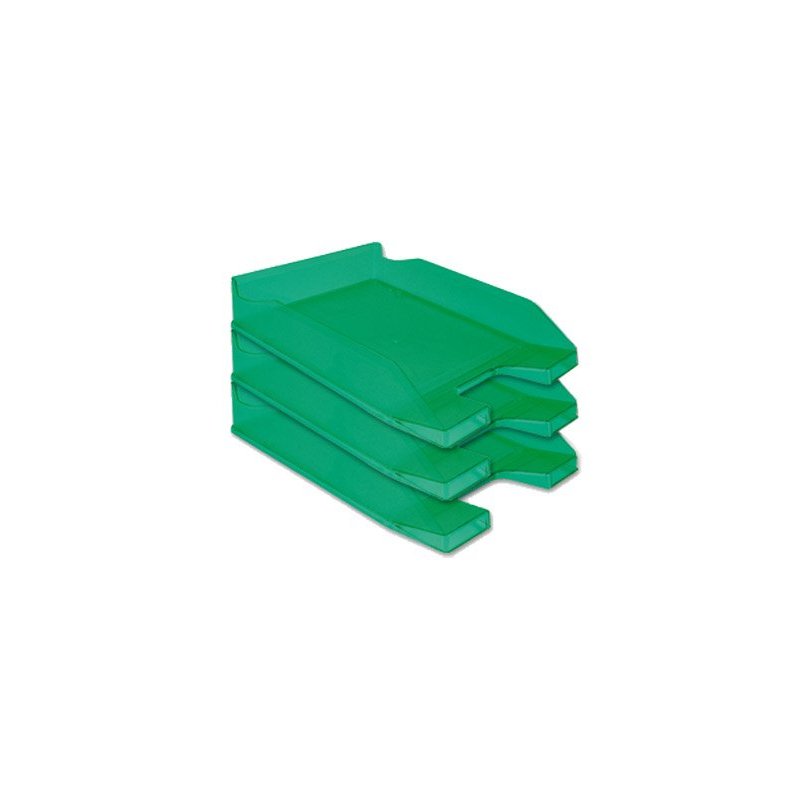 Bandeja sobremesa plastico q-connect verde transparente