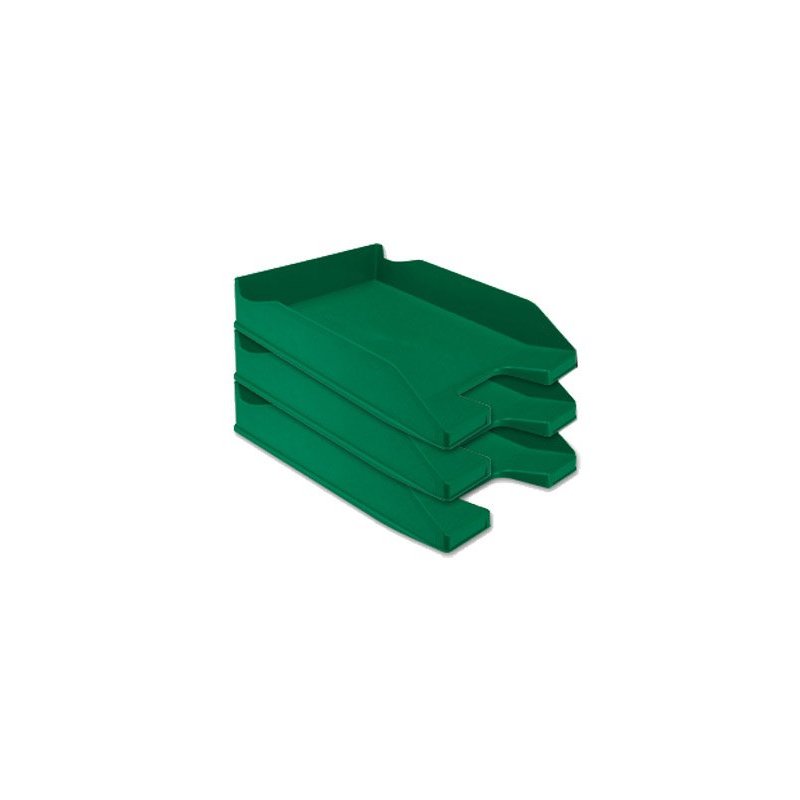 Bandeja sobremesa plastico q-connect verde opaco