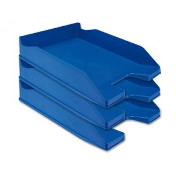 Bandeja sobremesa plastico q-connect azul opaco