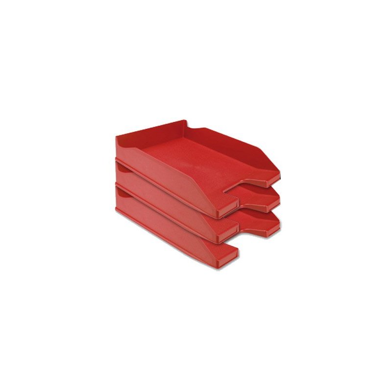 Bandeja sobremesa plastico q-connect rojo opaco