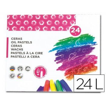 Lapices cera blanda liderpapel -caja de 24 colores