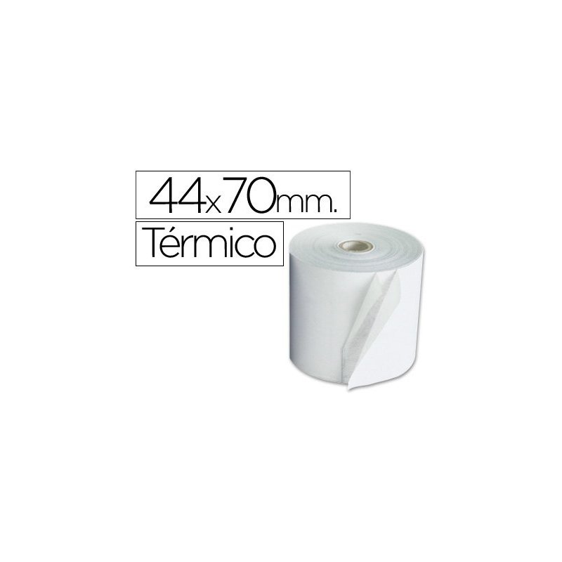 Rollo sumadora termico q-connect 44 mm ancho x 70 mm diametro