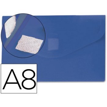Carpeta liderpapel dossier broche polipropileno din a8 azul con cierre de velcro